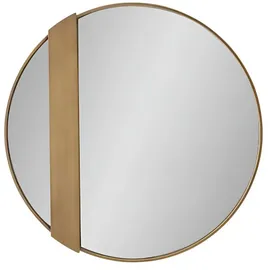 JVmoebel Eleganter Runder Wandspiegel 90 x 90 cm Braun