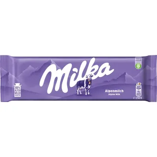 MILKA Tafelschokolade Alpenmilch, Großtafel, 250g