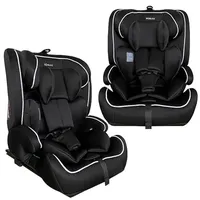 XOMAX HC02S Kindersitz ISOFIX 9–36 kg | ECE R129 i-Size | Gruppe 1/2/3 mit 5-Punkt-Gurt & Top Tether | mitwachsender Auto-Kindersitz höhenverstellbar, Sitzerhöhung (Schwarz)