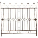CLP Gartenzaun 124 x 116 cm Antik Braun/Metall