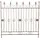CLP Gartenzaun 124 x 116 cm Antik Braun/Metall