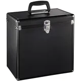 Hama LP-Koffer 50, Alu-Look, Schwarz