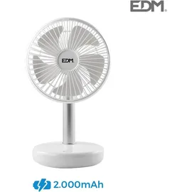 edm-product EDM 17 cm Tischventilator Weiß