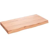 vidaXL Waschtischplatte, Hellbraun 80x40x(2-6) cm Massivholz Behandelt