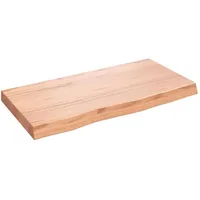 vidaXL Waschtischplatte, Hellbraun 80x40x(2-6) cm Massivholz Behandelt