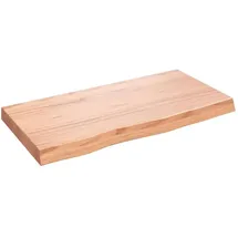 vidaXL Waschtischplatte, Hellbraun 80x40x(2-6) cm Massivholz Behandelt