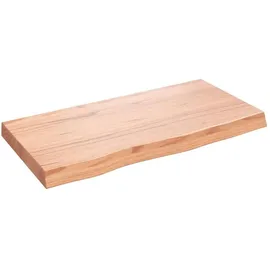vidaXL Waschtischplatte, Hellbraun 80x40x(2-6) cm Massivholz Behandelt