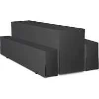 TexDeko Biertischhusse Premium Anthrazit 220 x 50 cm