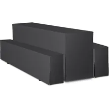 TexDeko Biertischhusse Premium Anthrazit 220 x 50 cm