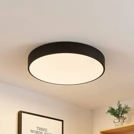 LINDBY LED-Deckenleuchte Simera, Ø 50cm, schwarz, dimmbar