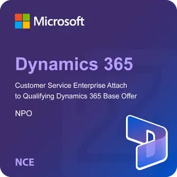 Microsoft Dynamics 365 Customer Service Ent. Attach - Qualifying Dynamics 365 Base Offer - NPO (NCE)
