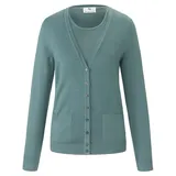 Twinset aus 100% Schurwolle-Pure Tasmanian Wool Peter Hahn grün, 36