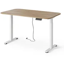 Vicco Schreibtisch Elevate, 140 x 80 cm 2 Motoren, Model 58658 - Weiß/Braun