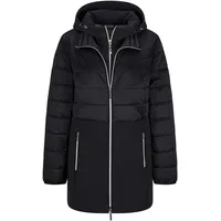 GOLDNER Langmantel GOLDNER "Kurzgröße Wintermantel mit Softshell-Einsatz", Damen, Gr. 19, schwarz, Obermaterial: 50% Polyamid PA. 47% Polyester PES. 3% Elasthan EL., Mäntel, mit Softshell-Einsatz