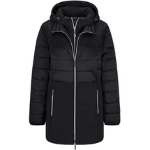 GOLDNER Langmantel GOLDNER "Kurzgröße Wintermantel mit Softshell-Einsatz", Damen, Gr. 19, schwarz, Obermaterial: 50% Polyamid PA. 47% Polyester PES. 3% Elasthan EL., Mäntel, mit Softshell-Einsatz