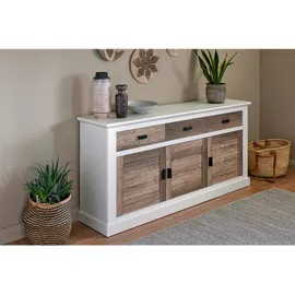 Jahnke Sideboard »HAMPTON SB 160«, (1 St.), Sideboard, Landhausstil, 3 Schubladen und 3 Türen, Breite ca. 160 cm stehend, Schlafzimmer, Schlafzimmer Kommoden