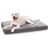 KSIIA Orthopädisches Hundebett für Große Hunde, XXL Waschbar Hundekissen Flauschig Hundematte Hundematratze mit Abnehmbarer Deckel in Dunkelgrau 111x81x9cm