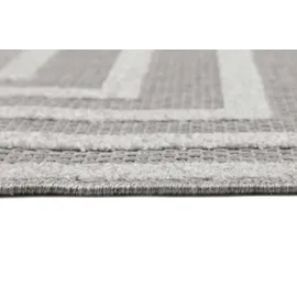 Esprit Outdoorteppich ESPRIT "Carolina ESP-54227", grau (hellgrau), B:133cm H:6mm L:200cm, Polypropylen (PP), Teppiche, Outdoorteppich, mit Hoch-Tief-Effekt, modern, robust, pflegeleicht, Terrasse, Küche