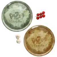 MamboCat Pizzateller 2tlg Set Perfetto Pizzateller Ø31,5 cm Porzellan Gelb Grün Platte