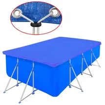 vidaXL Poolabdeckung blau 400x207 cm