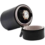 Single Automatische Uhrenbeweger Box PU Leder Watch Winder Uhrenbox Mit Leisem Motor Batterie Geeignet Für Neujahr Schwarz