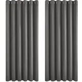 Deconovo Single Blackout Curtains Thermo-Verdunkelungsvorhänge für Schlafzimmer, Polyester, 140 x 260, 2