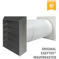 Mauerkasten Ø 150 mm Edelstahl EASYTEC mit Rückstauklappe für Dunstabzugshauben