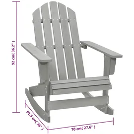 vidaXL Garten-Schaukelstuhl 70 x 91,5 x 92 cm grau 1 St.