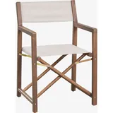 Sklum Klappbarer Regiestuhl Aus Rondonia-akazienholz Hellbeige