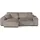 Livora Eckcouch Cord Velours 2-Sitzer Grau