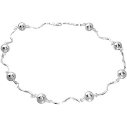 Gliederkette OSTSEE-SCHMUCK "Ostsee-Schmuck Kette Livs Kette Livs" Gr. 45, silber (silberfarben), Halsketten, Damen, 45cm, Silber 925 (Sterlingsilber), L: 45cm