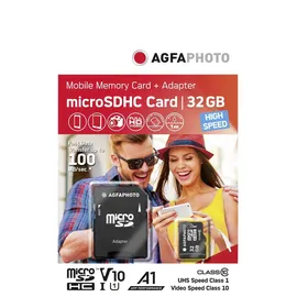 AgfaPhoto microSDHC Mobile High Speed 32GB Class 10 UHS-I + SD-Adapter