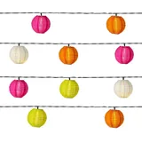 MARELIDA LED Solar Lichterkette Lampions 8 Funktionen 4,5m Garten Balkon