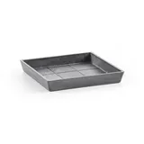 Ecopots Kunststoff-Untersetzer Rotterdam, Quadratisch Grau,