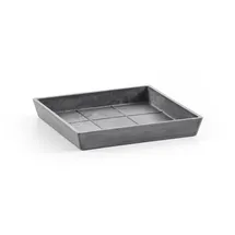 Ecopots Kunststoff-Untersetzer Rotterdam, Quadratisch Grau,