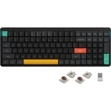 Air96 Mechanische Tastatur Kabellos mit niedrigem Profil 100 Tasten RGB Hot-Swap Tastatur unterstützt 2 4GHz Wireless/Bluetooth USB-C für PC/Laptop Windows/Mac Black Gateron Brown Switch