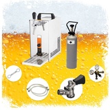 ich-zapfe Komplett Set - Zapfanlage, Bierkoffer, Durchlaufkühler PYGMY 25 1-leitig Trockenkühler, 35 Liter/h