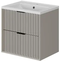 Vicco Waschtischunterschrank Ruford, Cashmere, 60 x 57 cm mit Waschbecken, Vicco