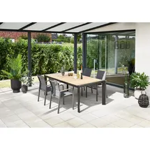 Primaster Trapani Gartentisch 211 x 100 x 75 cm Braun/Grau