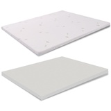 MiaSuite i sogni italiani Topper aus Memory Foam 180x200 - 8 cm, hoch, abziehbar, Gewebe Aloe Vera, Matratzenauflage H8