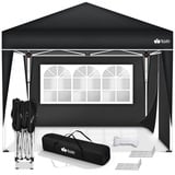 tillvex Pavillon Gartenpavillon 3x3m Wasserdicht Gartenzelt Pop Up, Wasserdicht, höhenverstellbar, UV Schutz 50+, inkl. Tasche