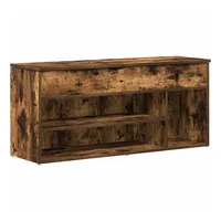 VidaXL Schuhbank Räuchereiche 102x30,5x45 cm Holzwerkstoff