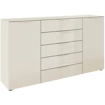 Rauch Kombikommode 180 x 99 x 42 cm Beige / Glas Beige (Champagner)