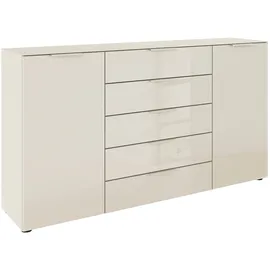 Rauch Kombikommode 180 x 99 x 42 cm Beige / Glas Beige (Champagner)