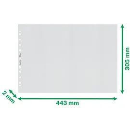 Leitz Prospekthüllen recycle 4019 DIN A3 quer transparent genarbt 0,10 mm, 25 Stück