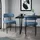 ML-Design Esszimmerstühle 2Er Set aus Teddystoff Blau mit Rückenlehne