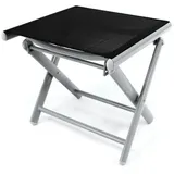 VCM Gartenhocker Aluminium Schwarz