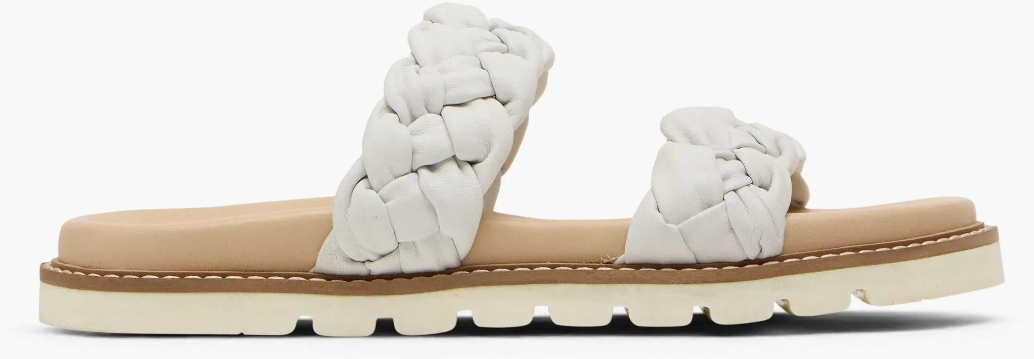 CAFE MODA  Flache Pantolette Weiß, Damen, Größe: 37, Material: Leder/Synthetik - CAFE MODA  Flache Pantolette Weiß, Damen, Größe: 37, Material: Leder/Synthetik - woman - Weiss