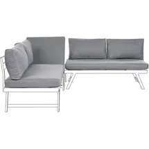 Beliani Kissenbezug Coccorino 130 x 65 cm Dunkelgrau