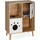 Relaxdays Katzenschrank 96 x 75 x 40 cm Natur/Weiß